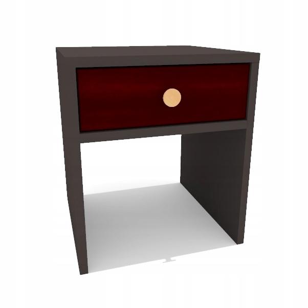 Szafka nocna MONODIS 40x46x40 cm do sypialni czarna front Wenge nr. 1