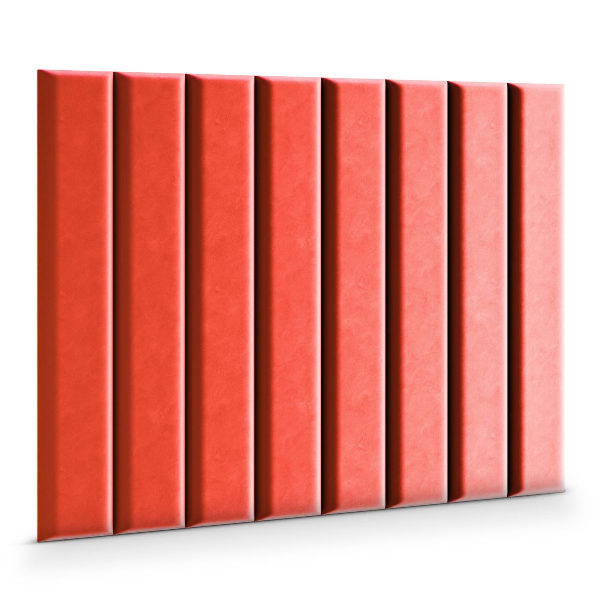 Panele tapicerowane 90x15 cm na ścianę magic velvet czerowny
