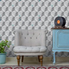Tapeta Do Biura GEOMETRYCZNY Wzór Kule Efekt 3D  - Miniaturka zdjęcia nr 3