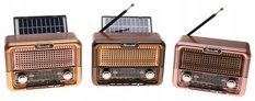 Radio RETRO  przenośne z funkcją bluetooth mp3 usb ładowane solarnie do ogrodu - Miniaturka zdjęcia nr 2