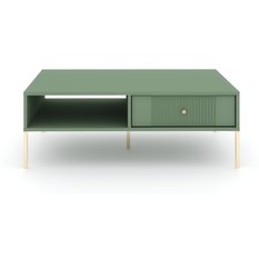 Stolik kawowy Iseo 104 cm zielony smoke green złoty - Miniaturka zdjęcia nr 2