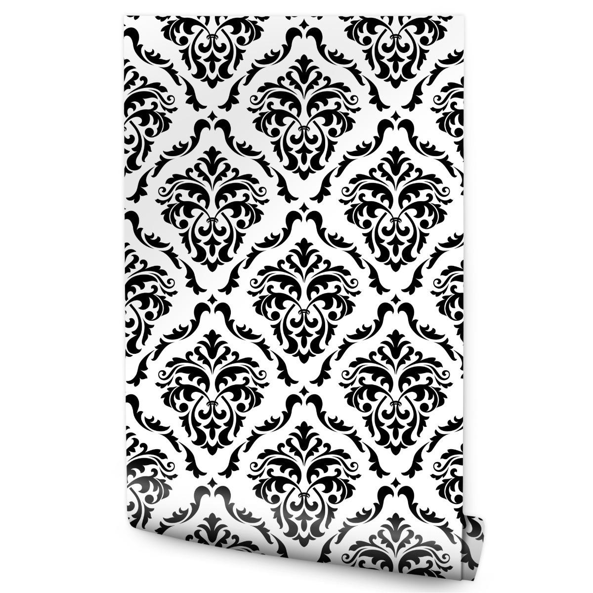 Tapeta Klasyczne Czarno-Białe ORNAMENTY Glamour 53x1000 nr. 1