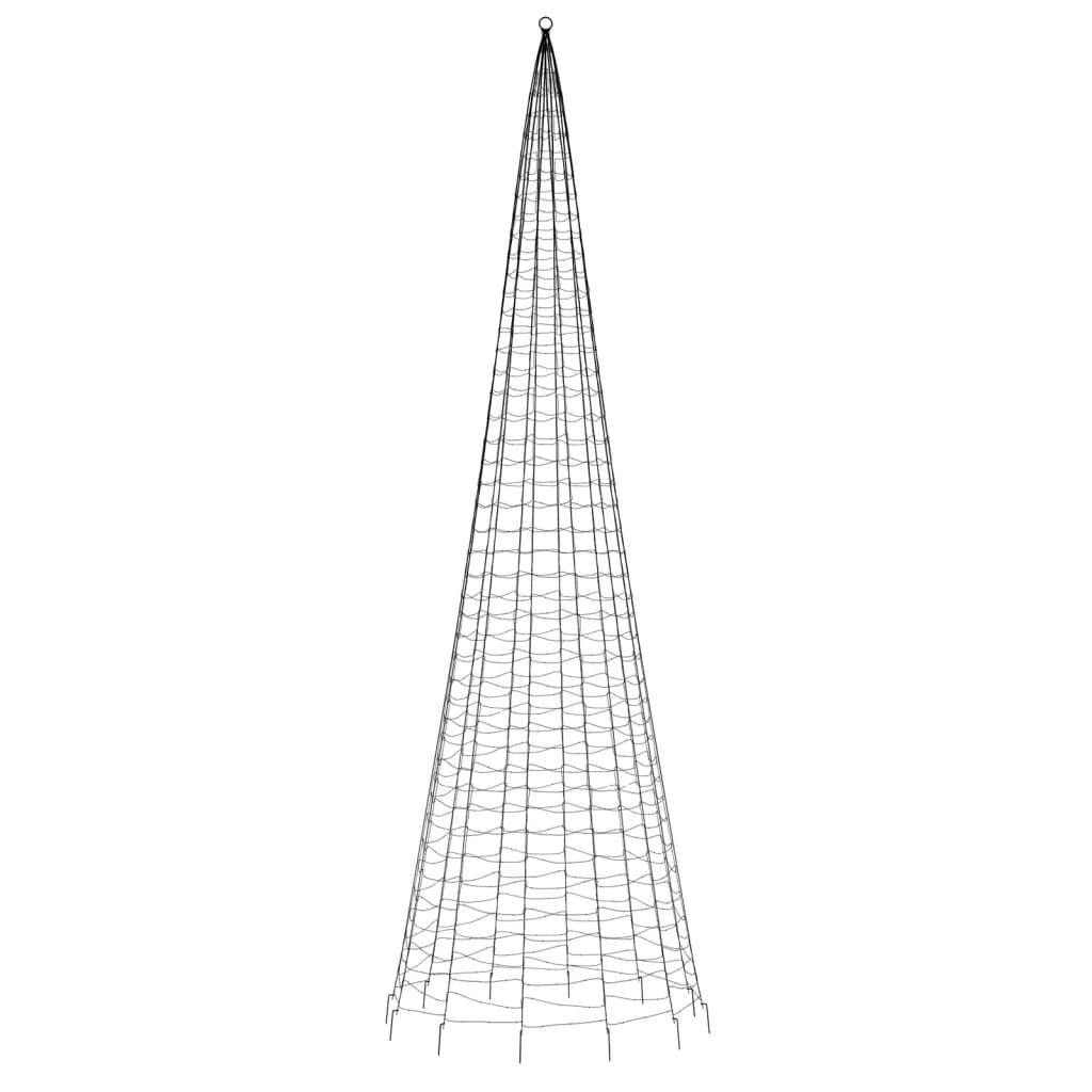  Choinka z lampek, na maszt, 1534 niebieskie LED, 500 cm nr. 5