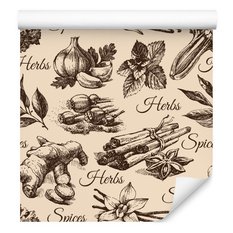 Tapeta czosnek przyprawy mięty liście do kuchni  - Miniaturka zdjęcia nr 6