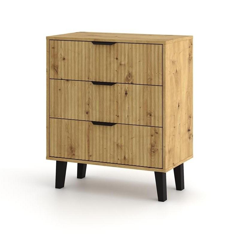 Komoda Scandi 81,5x70x39 cm do salonu sypialni slim dąb artisan nr. 4