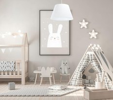 Lampa wisząca stożek biała JASMIN BEBE do salonu sypialni pokoju dziecka - Miniaturka zdjęcia nr 7