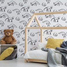 Tapeta Do Pokoju Dziecka Rysowane LISY Zwierzęta  - Miniaturka zdjęcia nr 5