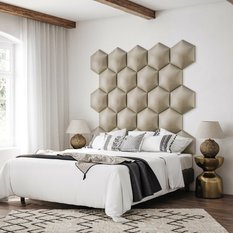 Panele tapicerowane 35x40 cm na ścianę hexagon kremowy  - Miniaturka zdjęcia nr 4