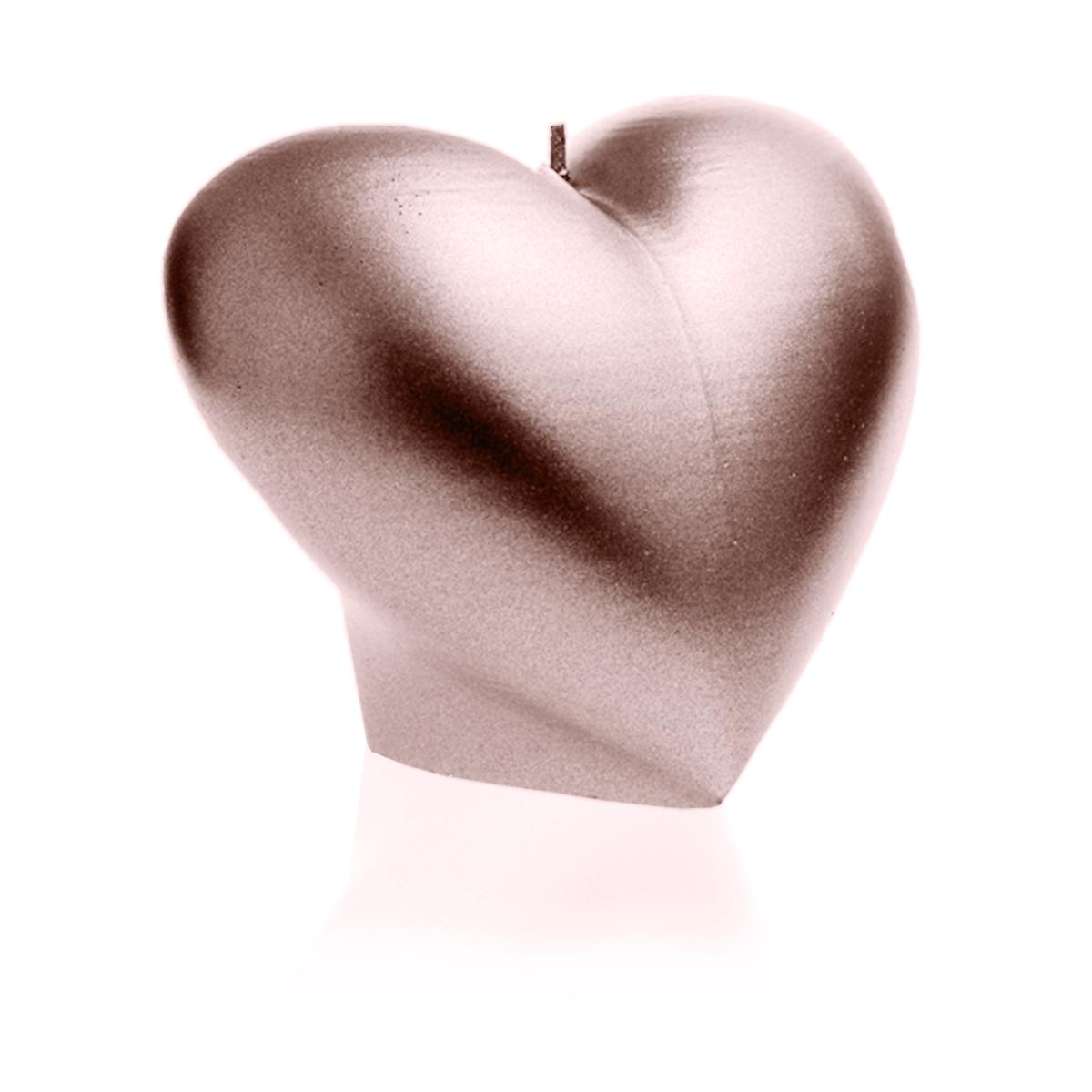 Świeca Heart Smooth Rose Gold