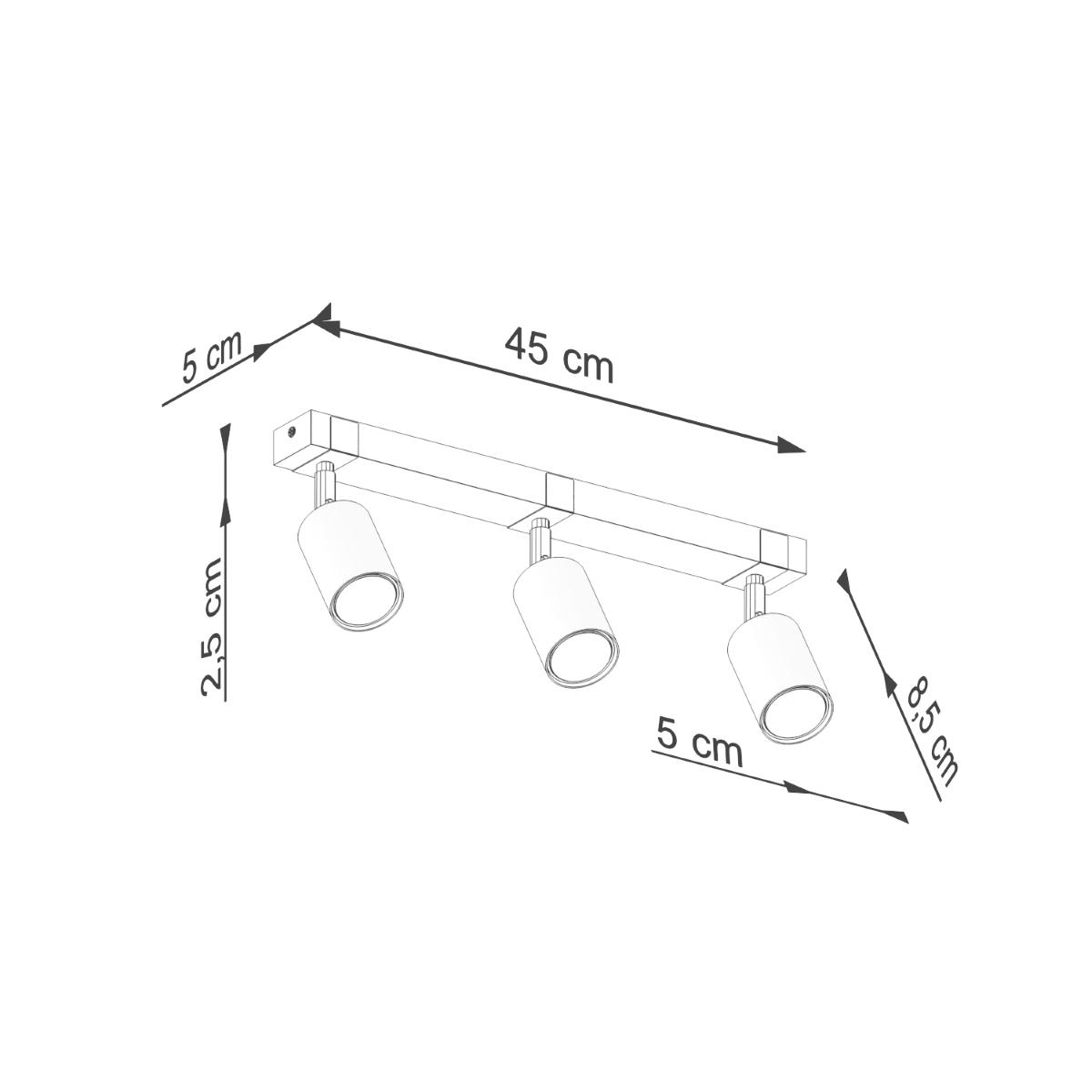 Plafon FAGER 3 czarny 17.2x6x54cm nowoczesna lampa GU10 do salonu  nr. 10