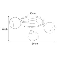 Lampa sufitowa K-C9530/3 ATRIA 35x20x35 cm do salonu lub pokoju patyna - Miniaturka zdjęcia nr 2