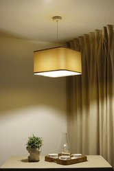 Lampa wisząca Kwadro 40cm beżowa do salonu - Miniaturka zdjęcia nr 7