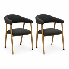 2x krzesło tapicerowane do jadalni VANO stelaż kolor dąb, tkanina szenil grafit cena za jedną sztukę 220 zł - Miniaturka zdjęcia nr 4