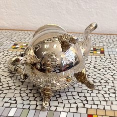 Klasycystyczny platerowany dzbanek imbryk art deco,  Anglia lata 40. - Miniaturka zdjęcia nr 3