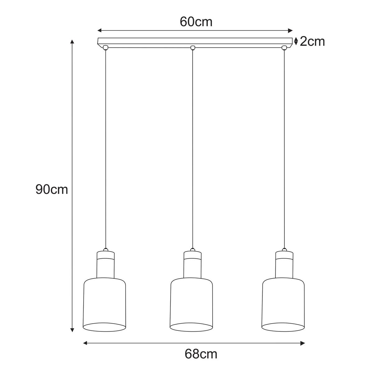 Lampa wisząca K-5253 BRUS 65x90x13 cm do salonu lub pokoju czarny/grafitowy nr. 6