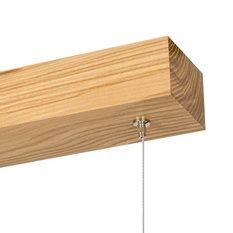 Lampa wisząca 60 x 7 x 150 cm LED z drewna jesionowego wymienny LED rustykalna 4000K do salonu - Miniaturka zdjęcia nr 5