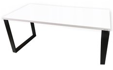 Biurko gamingowe 136x66x2.8 cm białe loftowe stół komputerowe metalowe do pokoju gracza