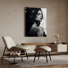 Obraz Na Płótnie Zmysłowy PORTRET Kobiety Abstrakcja Styl Glamour 80x120cm - Miniaturka zdjęcia nr 3