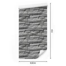 Tapeta KAMIEŃ Łupek Do Sypialni CEGŁA 53x300 Dekoracja z Modnym Efektem 3D - Miniaturka zdjęcia nr 4