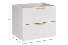 Szafka łazienkowa pod umywalkę 60 cm Aster White biała gładka do łazienki  - Miniaturka zdjęcia nr 4