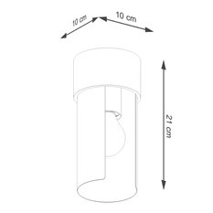 Plafon FLASH biały 21x10x10cm 1xE27 - Miniaturka zdjęcia nr 8