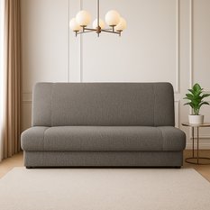Wersalka DUO 188x85x90 cm kanapa rozkładana z funkcją spania i pojemnikiem szara obrazek