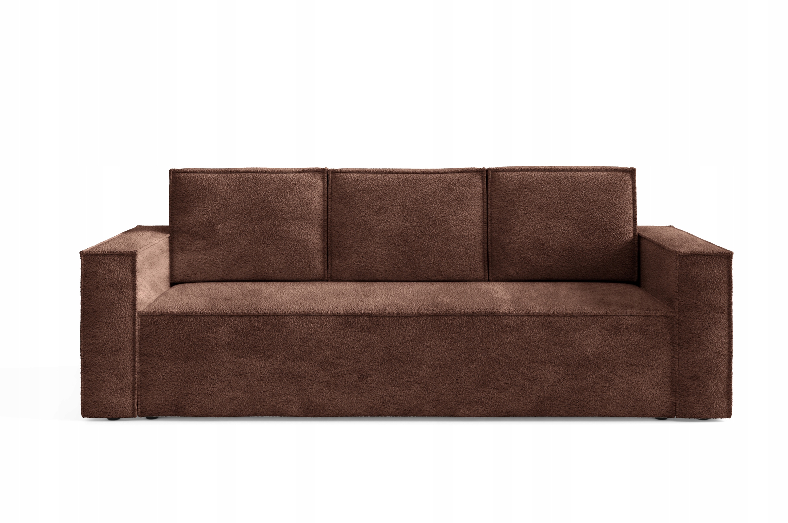 Kanapa CORDA 248x96x93 cm sofa z funkcją spania automat i pojemnik BOUCLE brązowa do salonu nr. 7