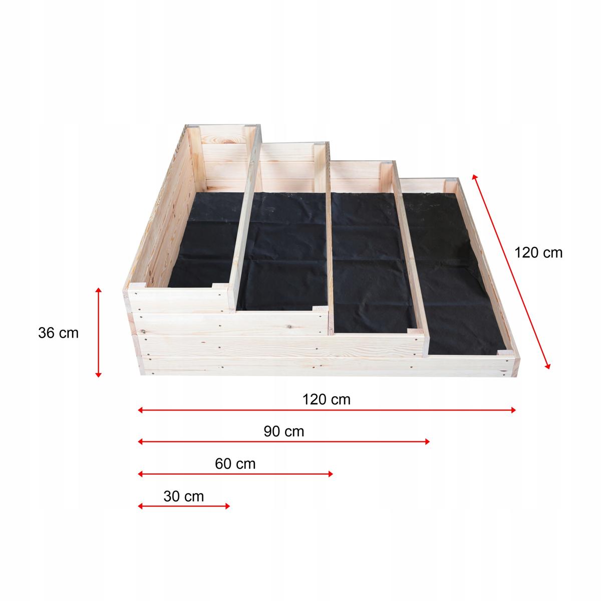 4-Piętrowy WARZYWNIAK Inspekt Drewniany Skrzynia Zielnik 120x120 + Poradnik do ogrodu nr. 2