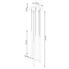 Lampa wisząca Pastelo 104x25x25cm zielona oliwka  - Miniaturka zdjęcia nr 5