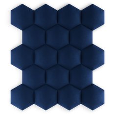Panele tapicerowane 35x40 hexagon magic velvet granatowy - Miniaturka zdjęcia nr 7