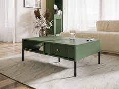 Stolik kawowy Iseo 104 cm do salonu smoke green zielony czarny - Miniaturka zdjęcia nr 7