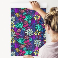 Tapeta Dla Dziewczynki Kolorowe KWIATKI Roślinki 53x1000  - Miniaturka zdjęcia nr 7