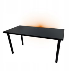 Biurko gamingowe model 1 Top 136x66x28 cm czarne komputerowe dla gracza led do pokoju gracza - Miniaturka zdjęcia nr 3