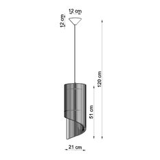 Lampa wisząca ALEXIA 120x21x21cm nowoczesna E27 do salonu - Miniaturka zdjęcia nr 4