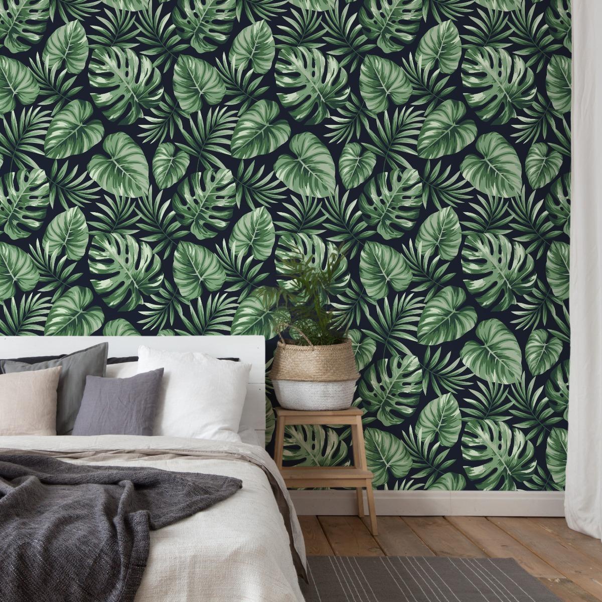 Tapeta, Liście Monstery, Natura, Wystrój Tropikalny nr. 5