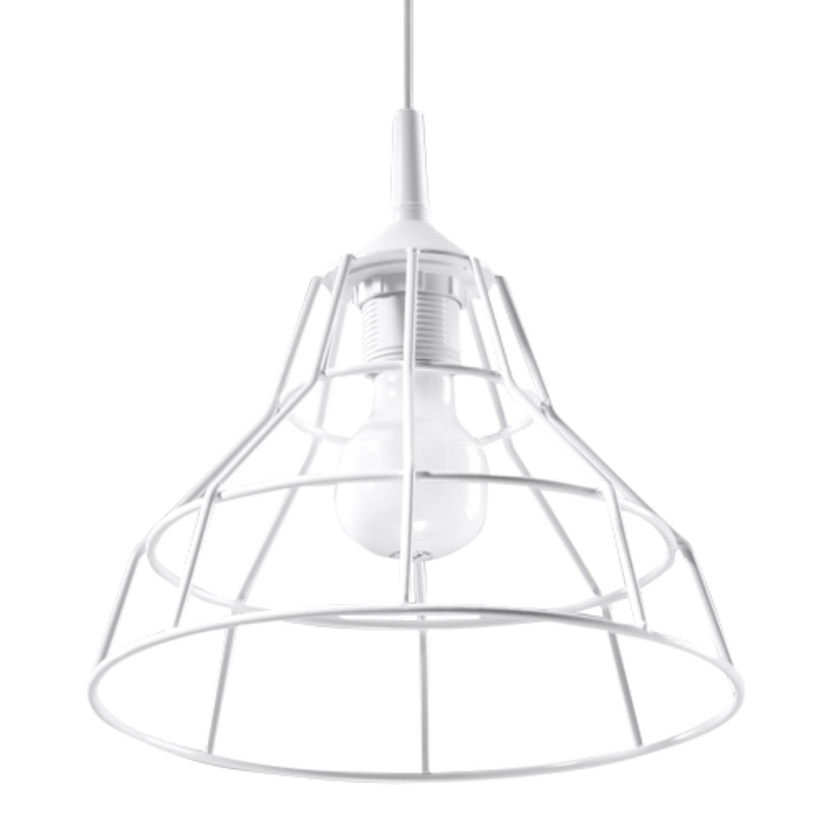 Lampa wisząca ANATA biała 95x25x25cm nowoczesna E27 do salonu