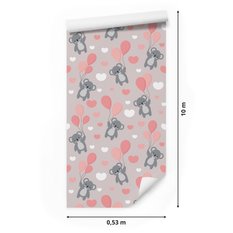 Tapeta Dla Dzieci MISIE Koala Baloniki Serduszka 53x1000  - Miniaturka zdjęcia nr 2