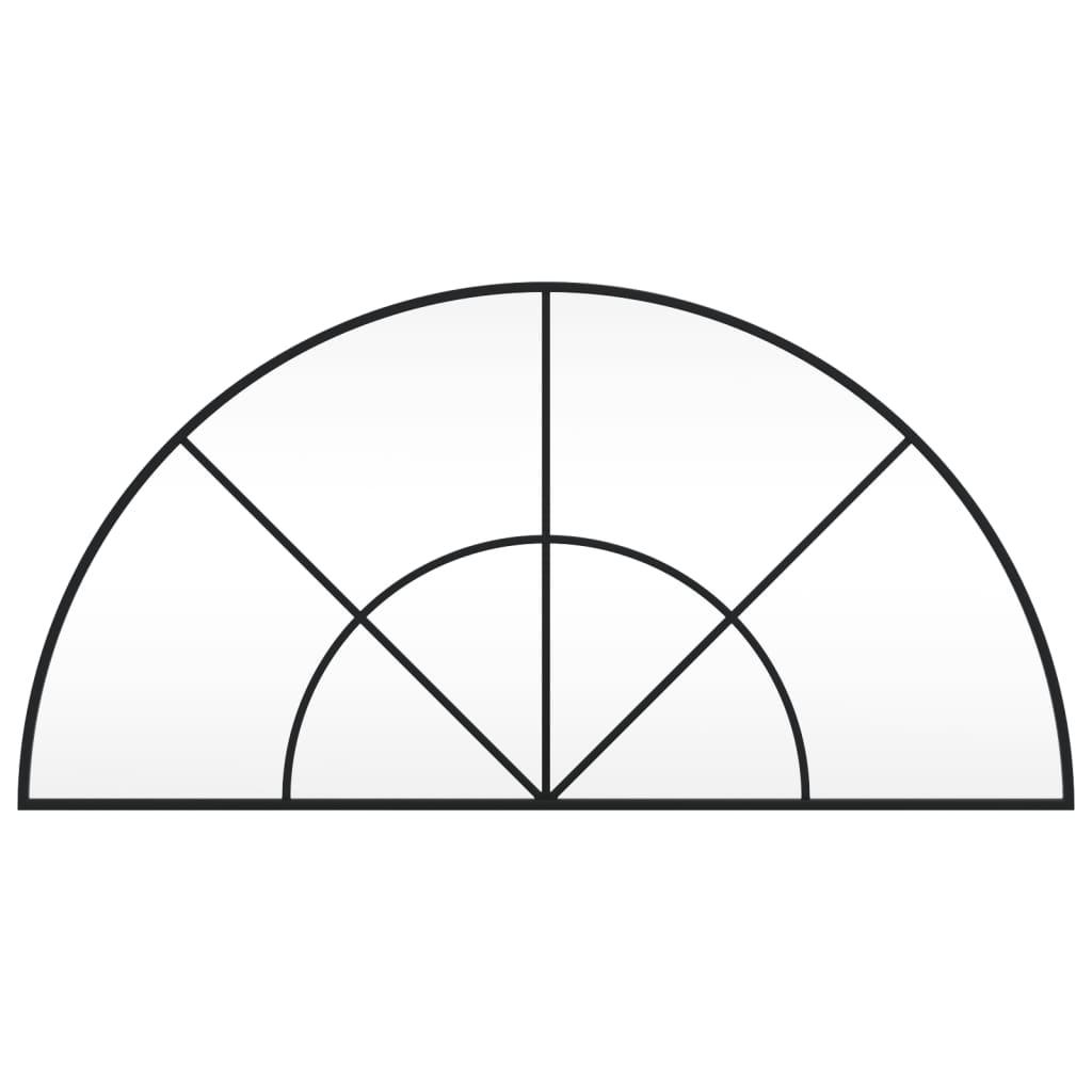 Lustro 100x50 cm  do sypialni łazienki ścienne zakończone łukiem żelazo czarne nr. 3