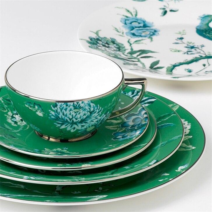 Talerz 28 cm Jasper Conran Chinoiserie Green Wedgwood zielony do jadalni nr. 2