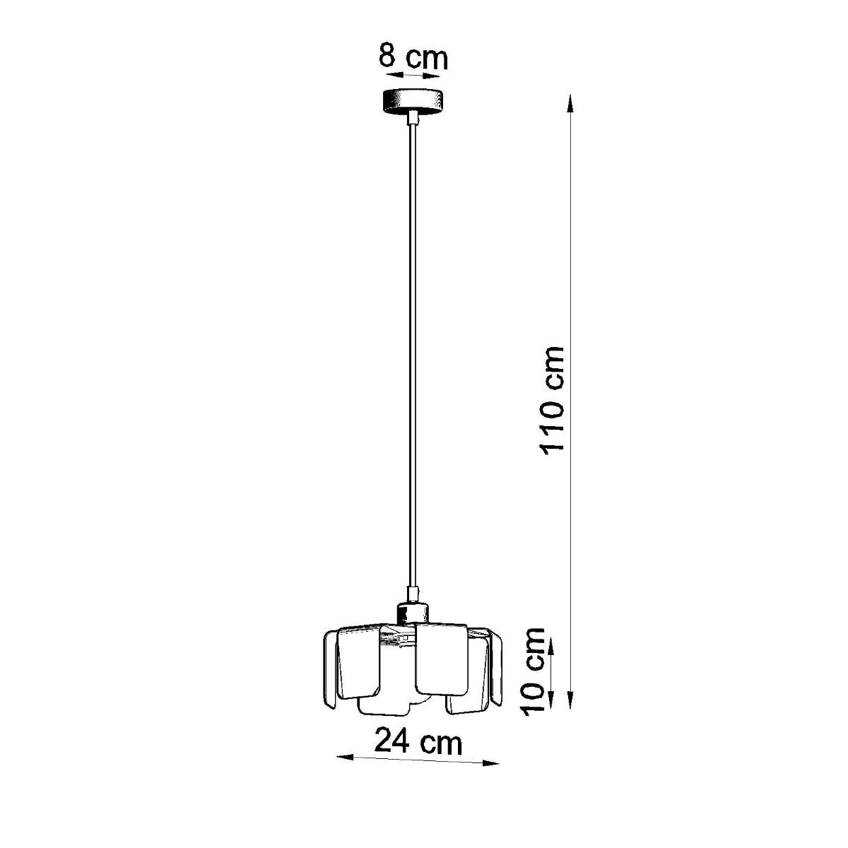 Lampa wisząca TULIP czarny 110x24x24cm nowoczesna E27 do salonu nr. 4