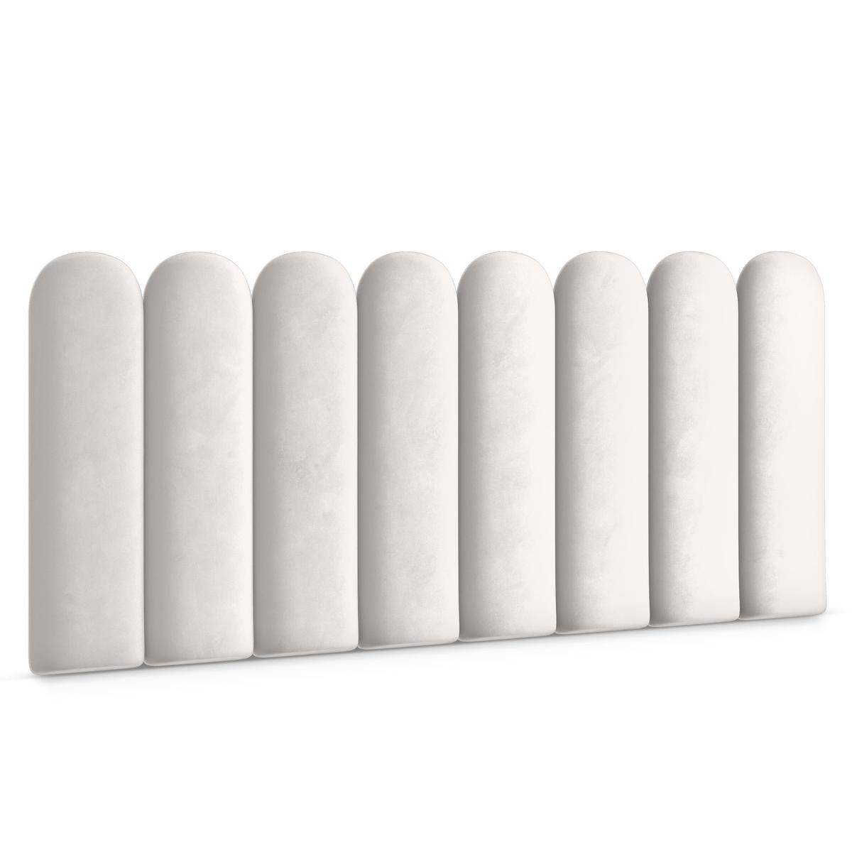 Panele tapicerowane 30x80 cm na ścianę płotek wezgłowie kremowy