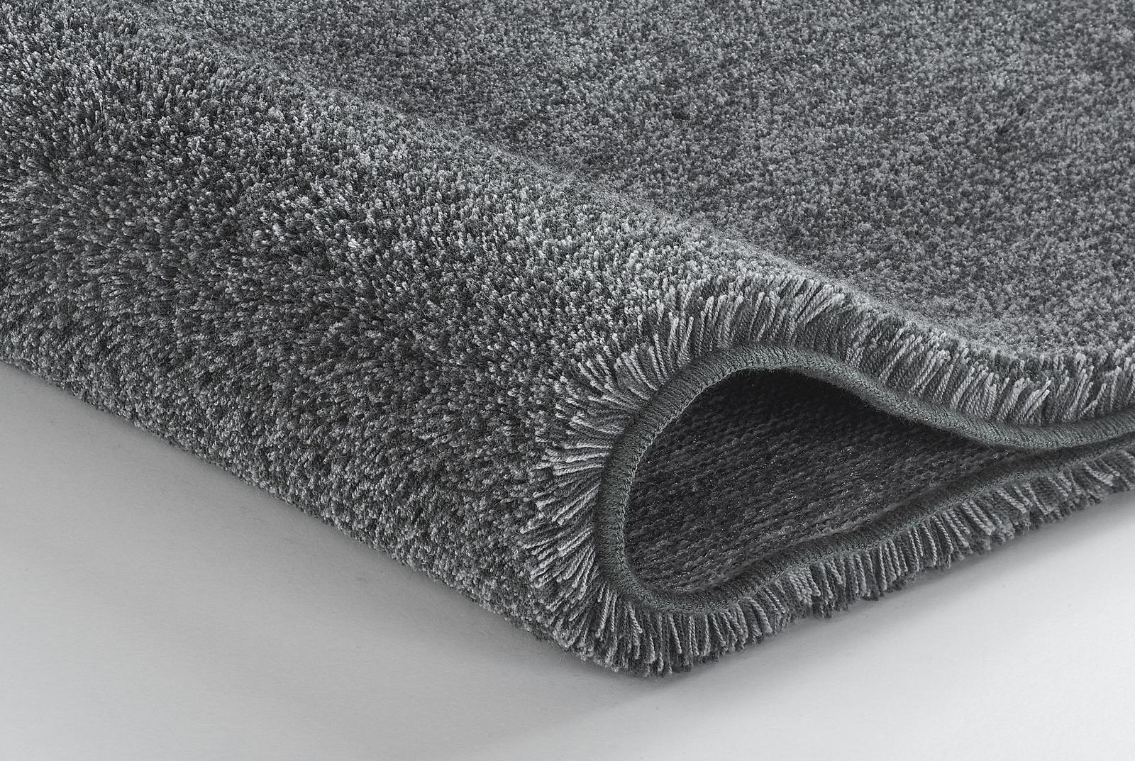 Kleine Wolke Relax Dywanik łazienkowy szary 100 cm okrągły wysokie runo nr. 2