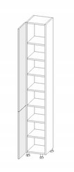 Korpus szafka kuchenna dolna pod cargo wysokie 30x207x56 cm z akcesoriami dąb kamienny - Miniaturka zdjęcia nr 3