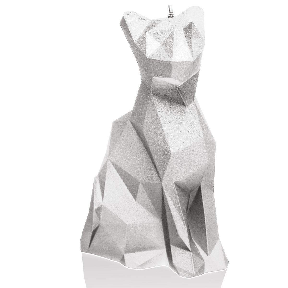 Świeca Cat Low-Poly White