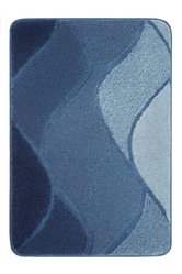 Dywanik łazienkowy niebieski 60x100 cm wysokie runo Kleine Wolke Fiona do łazienki
