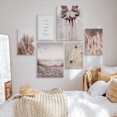 Obrazy Do Salonu Boho PLAŻA Trawa Pampasowa 90x80cm - Miniaturka zdjęcia nr 6