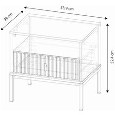 Szafka nocna Maggiore 53,9 cm do salonu kaszmir złoty - Miniaturka zdjęcia nr 7