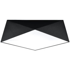 Plafon HEXA 45 czarny 15x45x45cm E27 nowoczesna lampa do salonu