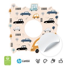 Naklejka Pod Włącznik Dla Dzieci Auta Samochody 20x20 Styl Skandynawski Drzewa - Miniaturka zdjęcia nr 3