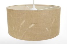 Lampa wisząca BOHO beżowa abażur z juty lekki roślinny wzór do salonu sypialni biura - Miniaturka zdjęcia nr 5